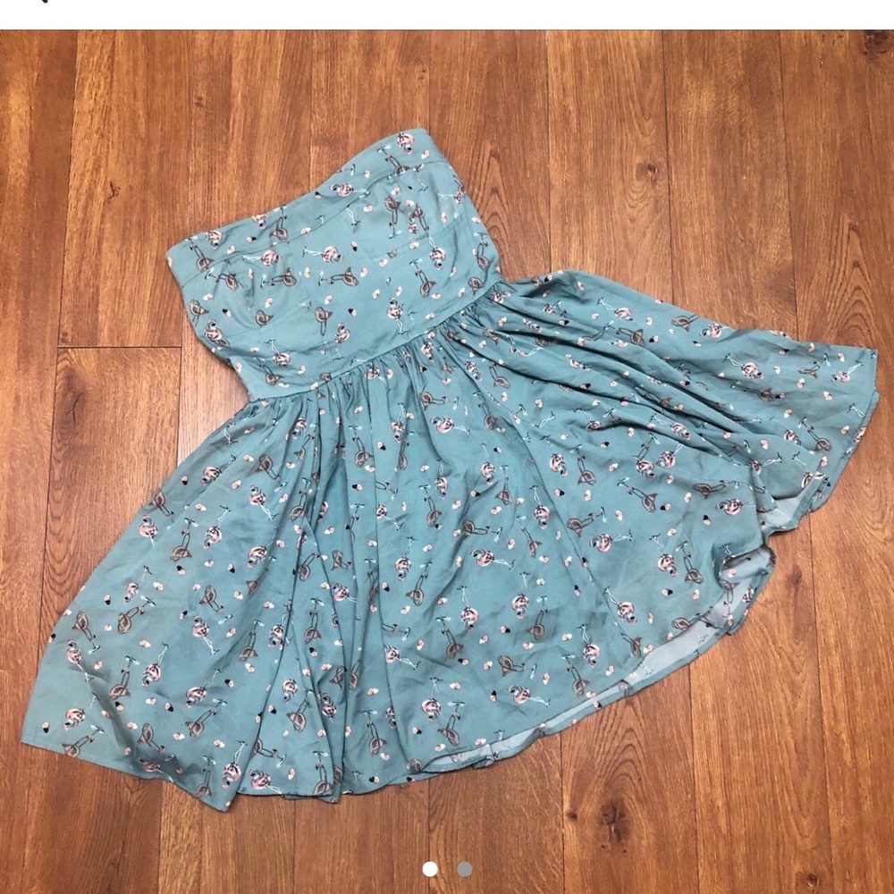 Gorgeous flamingo dress, size medium